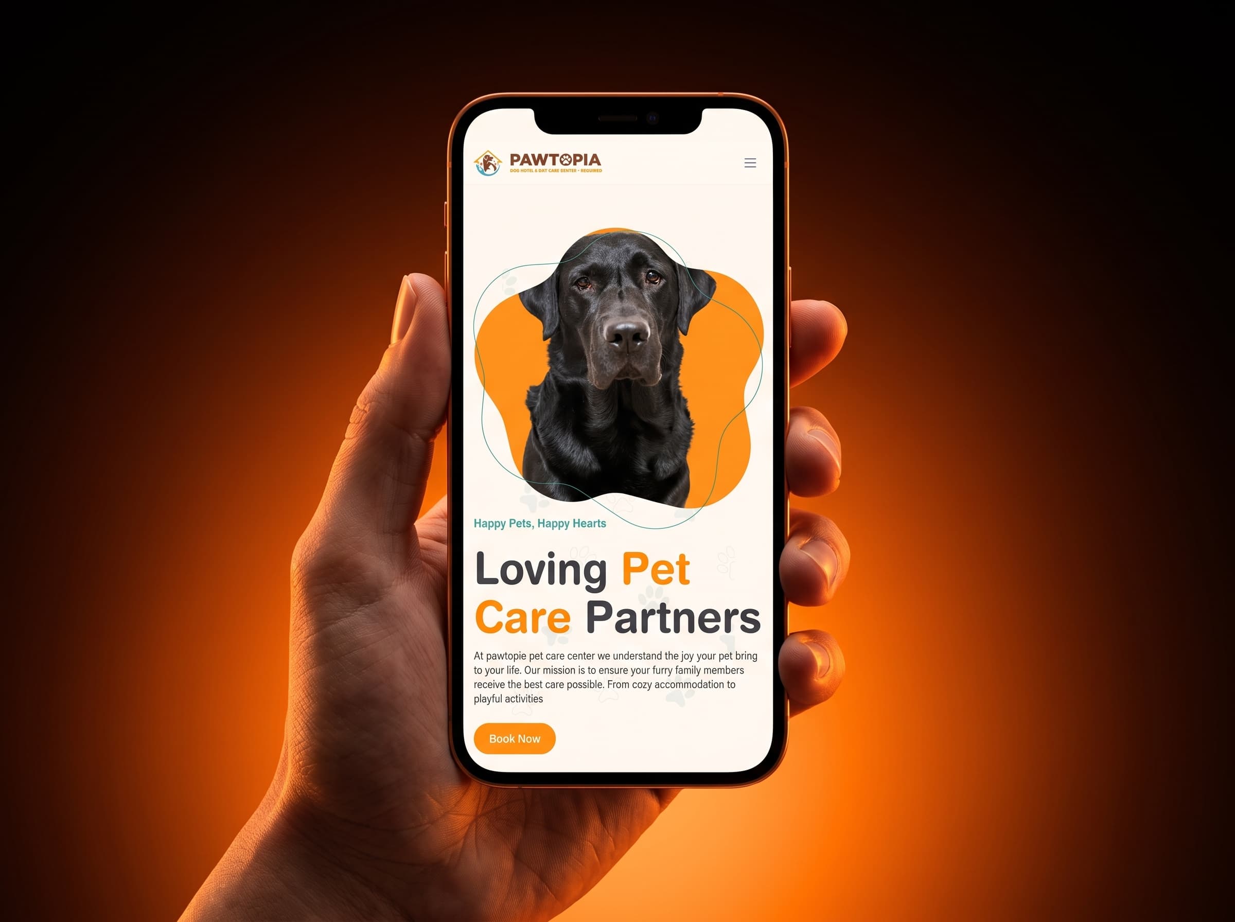 Pawtopia Responsive Mobile Device UI